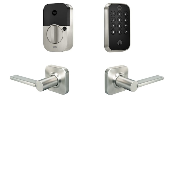 Yale Real Living Yale Assure Lock 2 Bundle with Keypad Bluetooth Deadbolt, Valdosta Lever Passage, and - BYRD410BLEVL619
