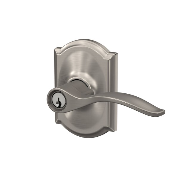 Schlage Residential Schlage Custom Pennant Lever with Camelot Rose Keyed Entry Lock C Keyway with 16211 Latch and - F51APEN619CAM