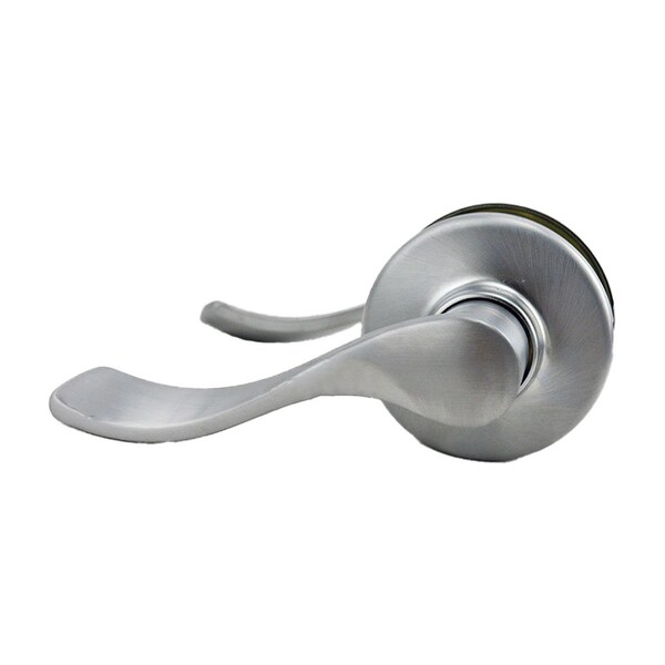 Kwikset Balboa Lever Passage Door Lock with New Chassis and 6AL Latch and RCS Strike Satin Chrome Finish - 200BL-26D