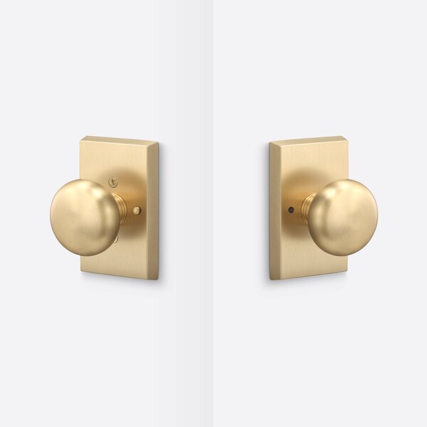 Sure-Loc Hardware Sure-Loc Hardware Oakley Privacy Knob, Satin Brass - OK102 SB