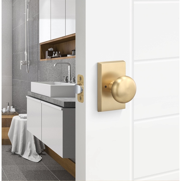 Sure-Loc Hardware Sure-Loc Hardware Oakley Privacy Knob, Satin Brass - OK102 SB