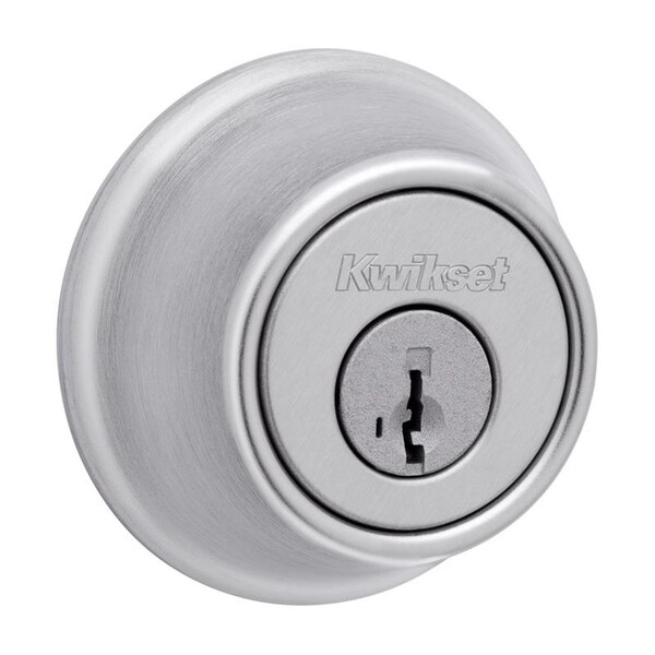 Kwikset Kwikset SmartKey Security Satin Chrome Metal Single Cylinder Deadbolt - 96600-748