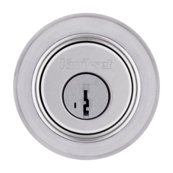 Kwikset Kwikset SmartKey Security Satin Chrome Metal Single Cylinder Deadbolt - 96600-748