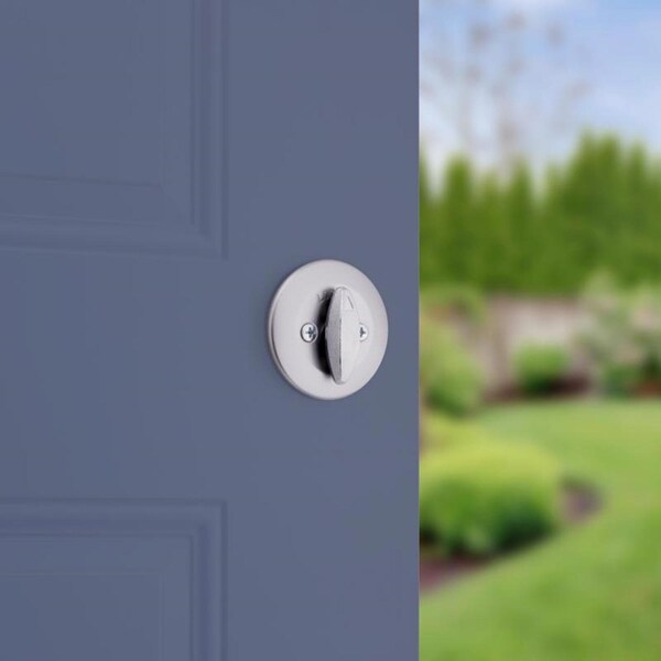 Kwikset Kwikset SmartKey Security Satin Chrome Metal Single Cylinder Deadbolt - 96600-748