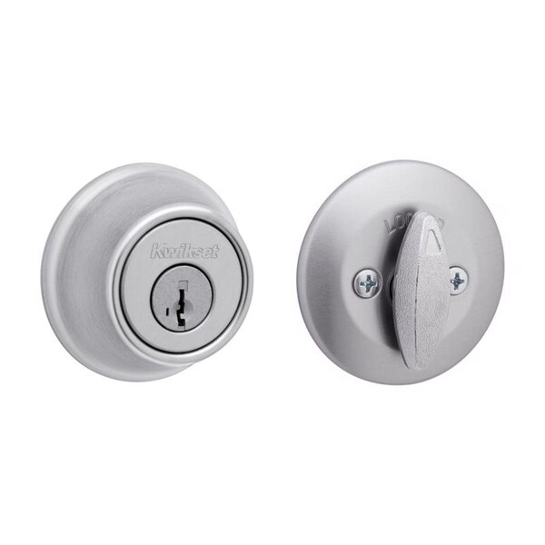 Kwikset Kwikset SmartKey Security Satin Chrome Metal Single Cylinder Deadbolt - 96600-748