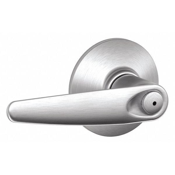 Schlage Satin Chrome Privacy Lever Lockset, Jazz - F40 JAZ 626