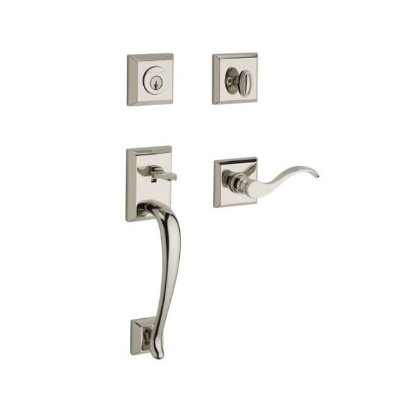 Baldwin Baldwin Reserve SCNAPXCURRTSR055S Cylinder Napa Handleset Right HCurve Lever Square 6AL Latch Dual - SCNAPXCURRTSR055S