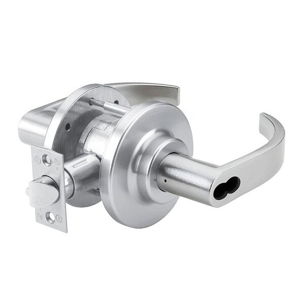 Dorma Grade 2 Cylindrical Lock, 70-Classroom, LC-Lever, Satin Chrome, 2-3/4 Inch Backset, SFIC Less - CL770-J-LCE-626
