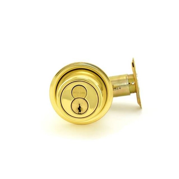 Schlage Commercial Bright Brass Deadbolt B560R605 - B560R605