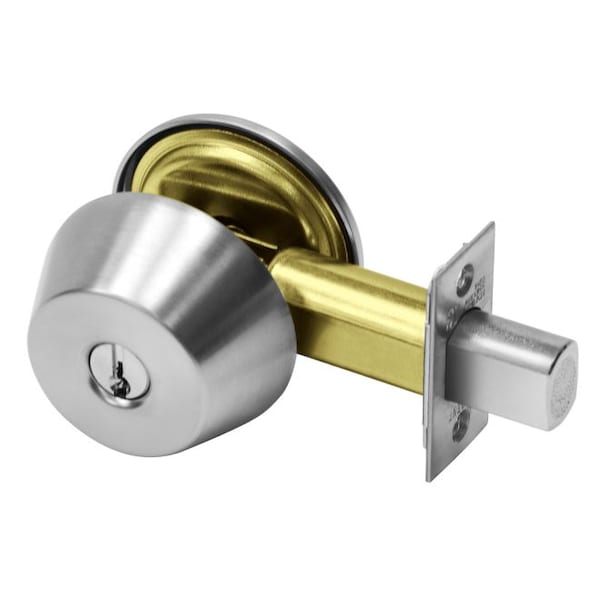 Sargent LC48526D Single Cylinder Grade 1 Deadbolt with 2-3/4" Backset Less Cylinder Satin Chrome - LC48526D