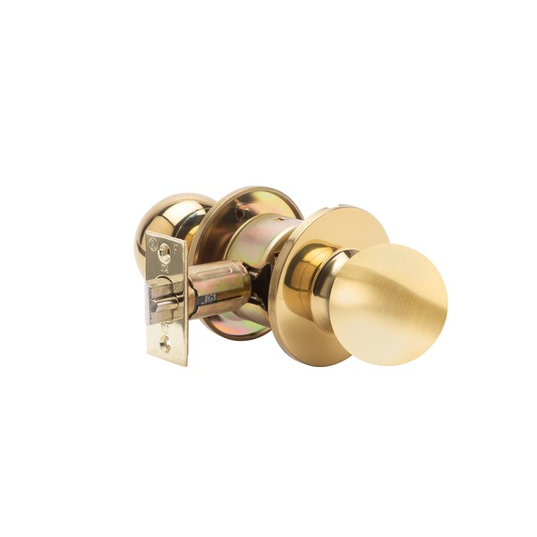 Trans Atlantic Co. SVB Series Bright Brass Grade 2 Standard Duty Commercial Storeroom Door Knob with IC Core - DL-SVB80IC-US3