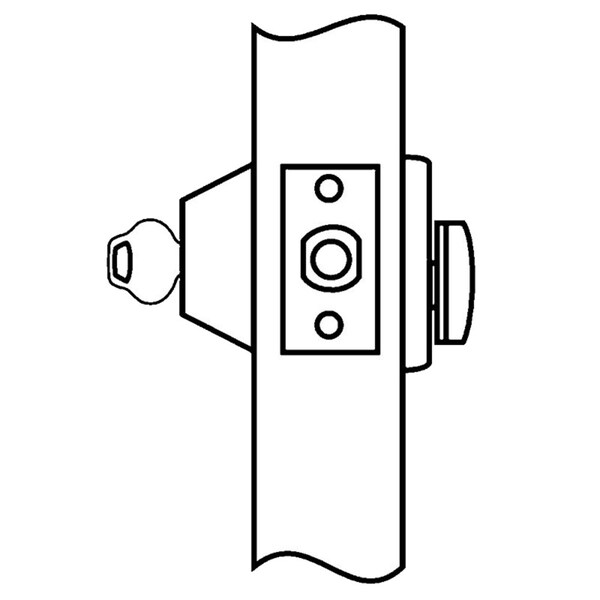 Corbin Russwin Grade 2 Single Cylinder Deadbolt, Corbin Russwin 6-Pin LFIC Prep, Less Core, Dark Oxidized Satin Bro - DL2213 613 CL6