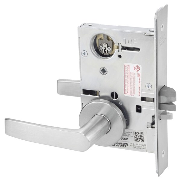 Corbin Russwin Entrance or Office Holdback Mortise Lock, AS Lever, A Rose, Satin Stainless Steel - ML2058 ASA 630 LC