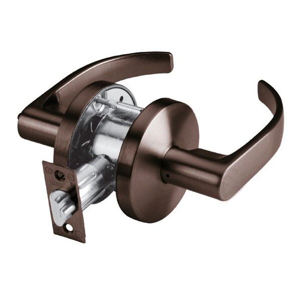 Dorma Grade 2 Cylindrical Lock, 10-Passage/Closet, LC-Lever, C-Rose, Oil Rubbed Dark Bronze, 2-3/4 Inch - C510-LCC-613