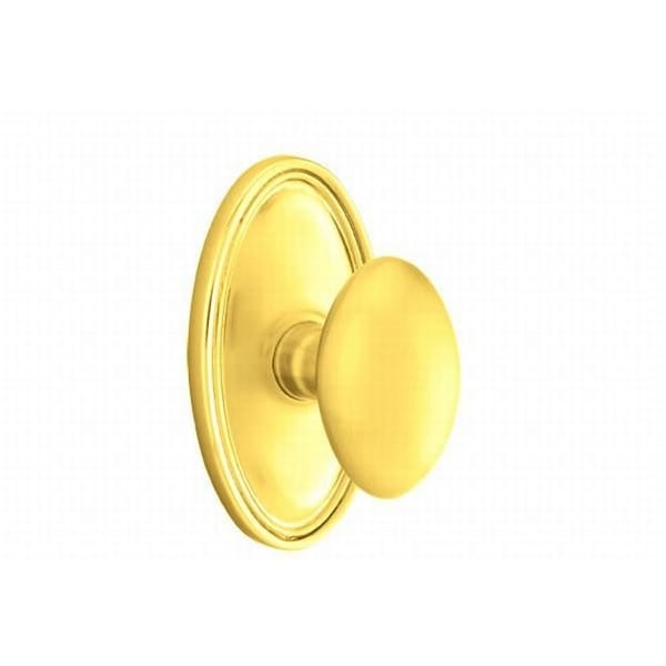 Emtek Egg Knob 2-3/8" Backset Passage With Oval Rose for 1-1/4" to 2" - 8120EUS3