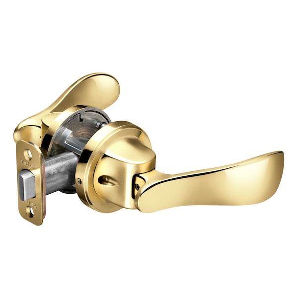 Yale Real Living Pivot Collection Navis Lever Push Pull Passage Lock US3 (605) Bright Brass Finish - YR11NV605