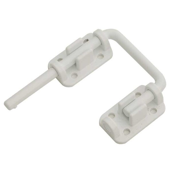 Harry Engerts Co Patio Door Drop-in Security Latch Bolt, White Powder Coat, 2 Shackle Width - 20SDL-W