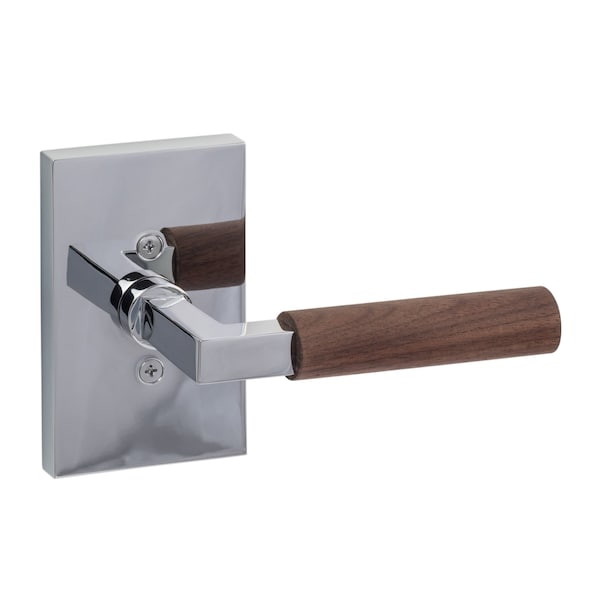 Sure-Loc Hardware Sure-Loc Hardware Levanto Dummy Rosette, Polished Chrome, Walnut Grip - LV100 26 GRIP-WN