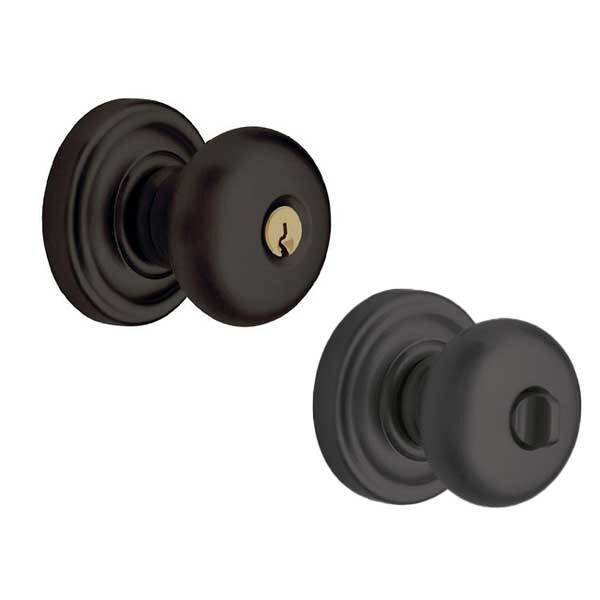 Baldwin Baldwin: ESTATE Classic Knob w/ Classic Rose /  Entry /Oil Rubbed Bronze - BLD-5205.102.ENTR