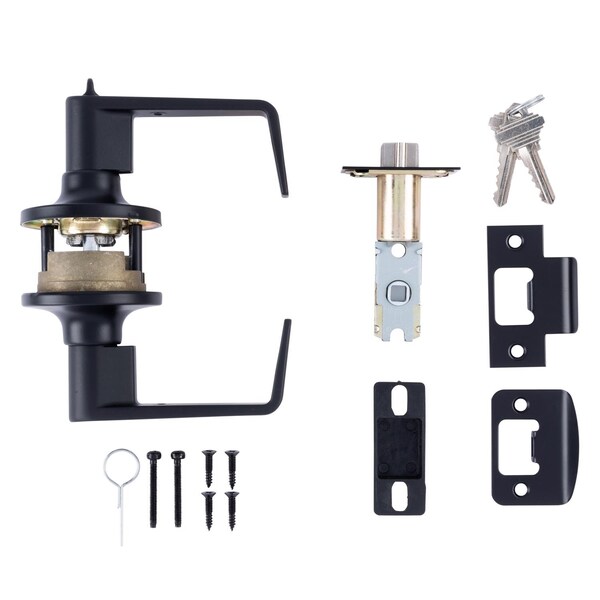Brinks Commercial Brinks Commercial Matte Black Entry Lever 2 in. - BC40098