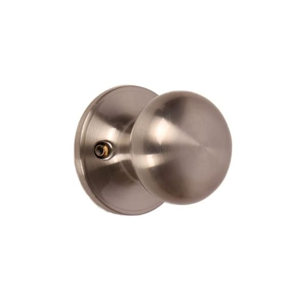 Pamex Baron Knob with Round Rose Half Dummy Lockset Grade 3 Satin Nickel Finish - FTFP40