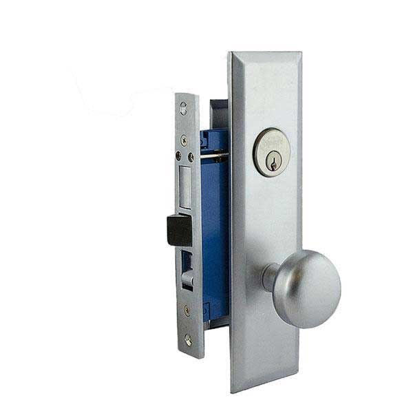 Kenaurd Kenaurd:Mortise Lockset Silver (w/ Knob) - SC1-LH - KML01-SS-SC1-LH