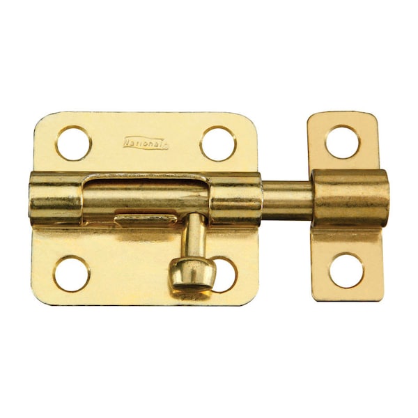 National Hardware National Hardware 2-1/2 in. L Brass-Plated Steel Barrel Bolt 1 pk - N151-480