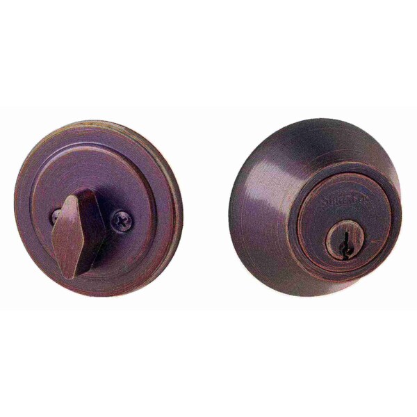 Sure-Loc Hardware Sure-Loc Hardware Arapaho Entry Knobset with KA Deadbolt, Vintage Bronze - AR107/DB201 11P