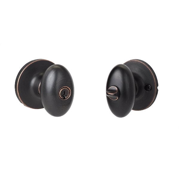 Sure-Loc Hardware Sure-Loc Hardware Arapaho Entry Knobset with KA Deadbolt, Vintage Bronze - AR107/DB201 11P