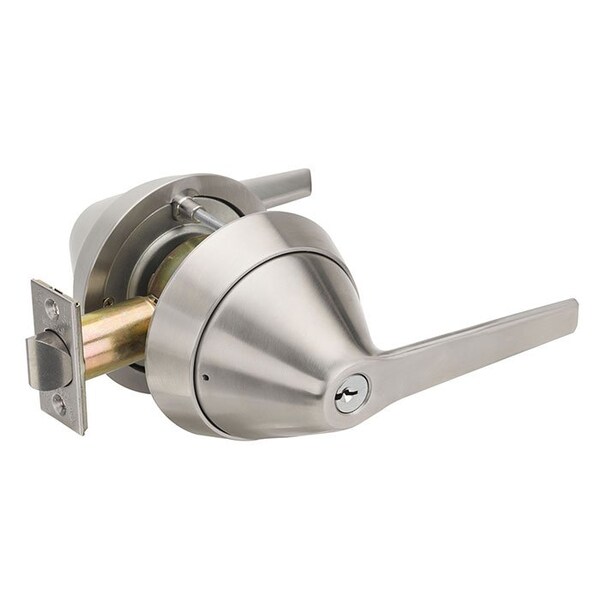 Marks Usa Grade 1 Cylindrical Lock, F-Storeroom, 195SS-LifeSaver, Round Rose, Satin Stainless Steel, 2-3/4 - 195SSF-32D
