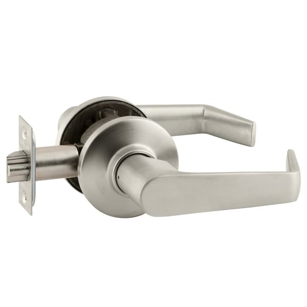 Schlage Grade 2 Tubular Lock, Passage/Closet Latch Function, Non-Keyed, Saturn Lever, Satin Nickel Finish - S10D SAT 619