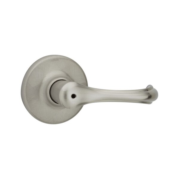 Kwikset Dorian Lever Privacy Door Lock with New Chassis and 6AL Latch and RCS Strike Satin Nickel Finish - 300DNL-15