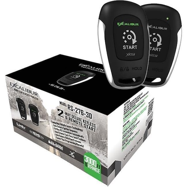 Excalibur Alarms Excalibur Alarms RS2763D 3000 ft. 1 Button Remote Start Keyless Entry System - RS2763D