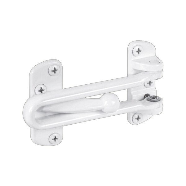 Prime-Line Diecast, White Painted, Swing Bar Door Guard - U 9902