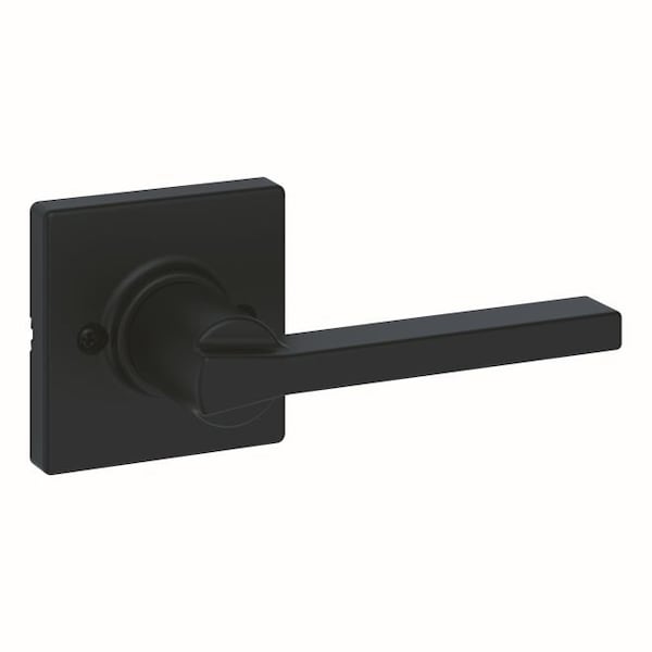 Kwikset Casey Lever Half Dummy with Square Rose Matte Black Finish - 488CSLSQT-514