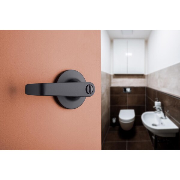 Brinks Commercial Brinks Commercial Matte Black Privacy Lever Right or Left Handed - BC40100