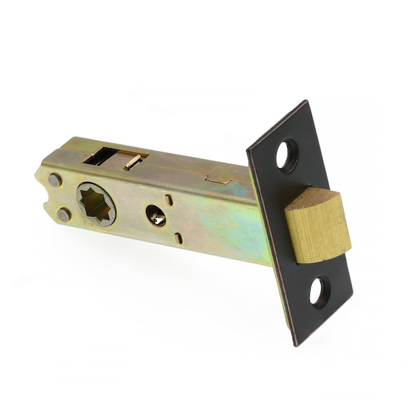 Prime-Line Passage Door Latch Set, Glass Knob with Latch Bolt Bronze Finish, Vintage - E 28327