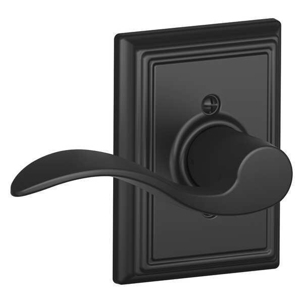 Schlage Matte Black Dummy Lever Lockset, Accent/Addison, Right Hand - F170 ACC 622 ADD RH