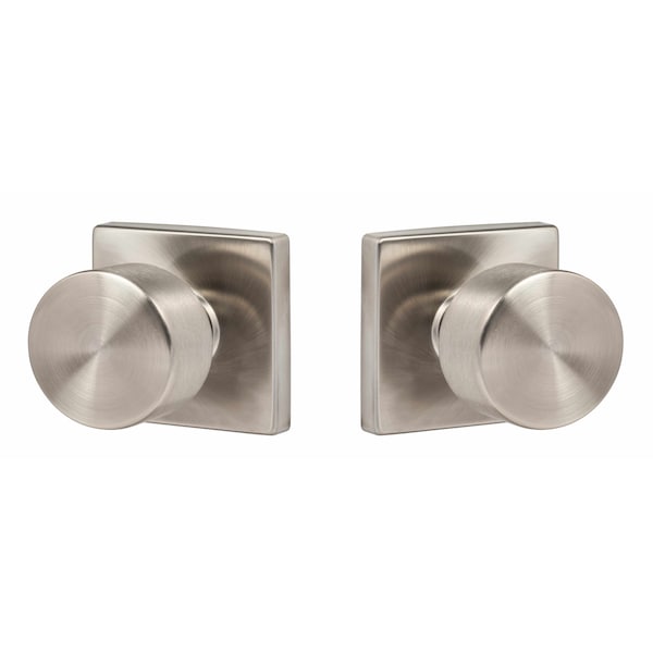 Sure-Loc Hardware Sure-Loc Hardware Bergen Square Passage Knobset, Satin Stainless - BG101-SQ 32D
