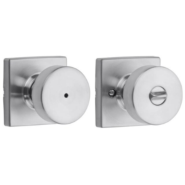 Kwikset Pismo Knob w/Square Rose Privacy Lock - 730PSKSQT-26D