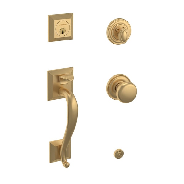 Baldwin Estate Baldwin Madison Sectional Tubular Single Cylinder Handleset Vintage Brass Finish - Baldwin - 85320033ENTR