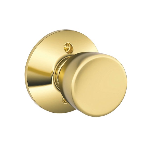 Schlage Schlage Bell Bright Brass Dummy Knob Right or Left Handed - F170BEL605