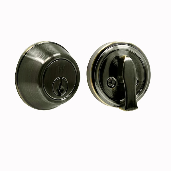 Weslock Single Cylinder Deadbolt with Adjustable Latch and Deadbolt Strike Up To 2 1/4in Door - 00471-A-ASL23