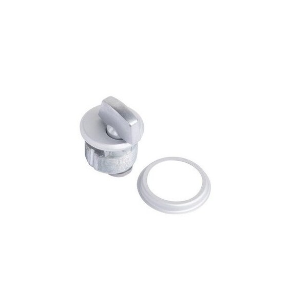 Global Door Controls 1 in. Zinc Thumbturn Mortise Lockbody for Adams Rite Type Storefront Door in Aluminum - TH1100-ZT-AL