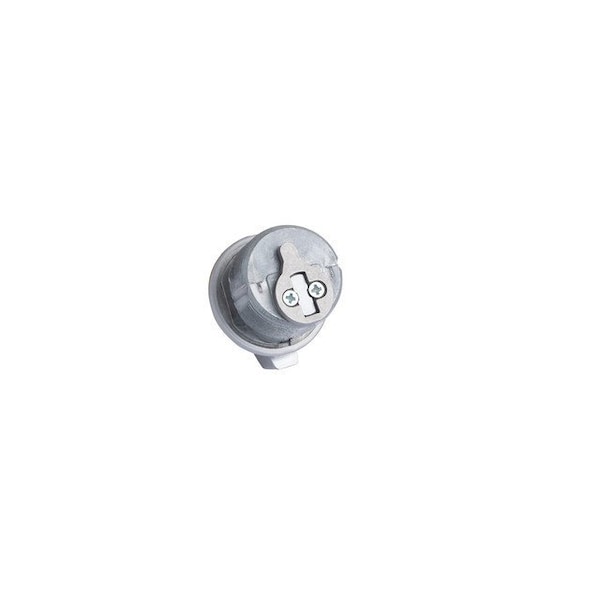 Global Door Controls 1 in. Zinc Thumbturn Mortise Lockbody for Adams Rite Type Storefront Door in Aluminum - TH1100-ZT-AL