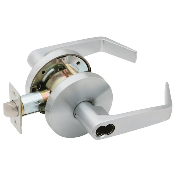 Falcon Grade 2 Apartment Entrance Cylindrical Lock, SFIC Prep Less Core, Dane Lever, Standard Rose, Satin - W711BD D 626