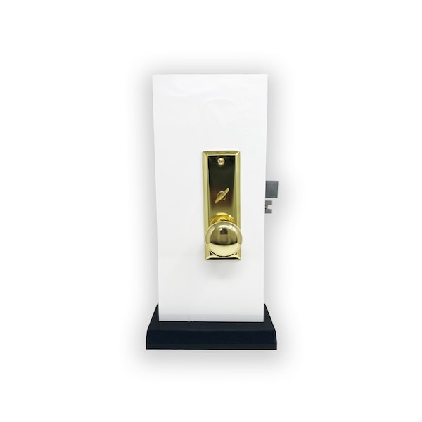 Premier Lock Brass Mortise Entry Right Hand Door Lock Set w/2.75 in. Backset, 2 SC1 Keys and Wide Face Plate-Hex - MR02