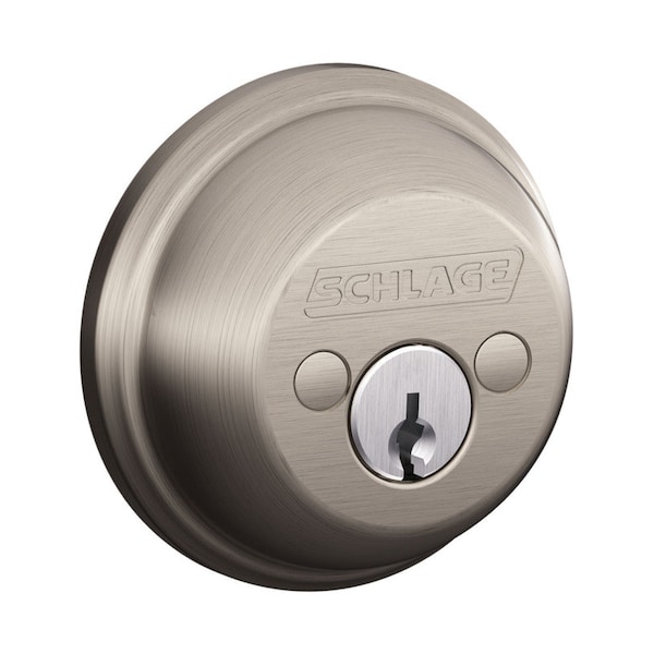 Schlage Schlage Satin Nickel Zinc Double Cylinder Deadbolt - B62NV619
