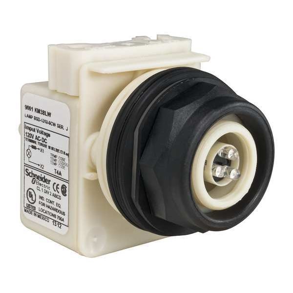 Schneider Electric Luz piloto, LED, Blanca, 120VAC/DC - 9001SKP38LW