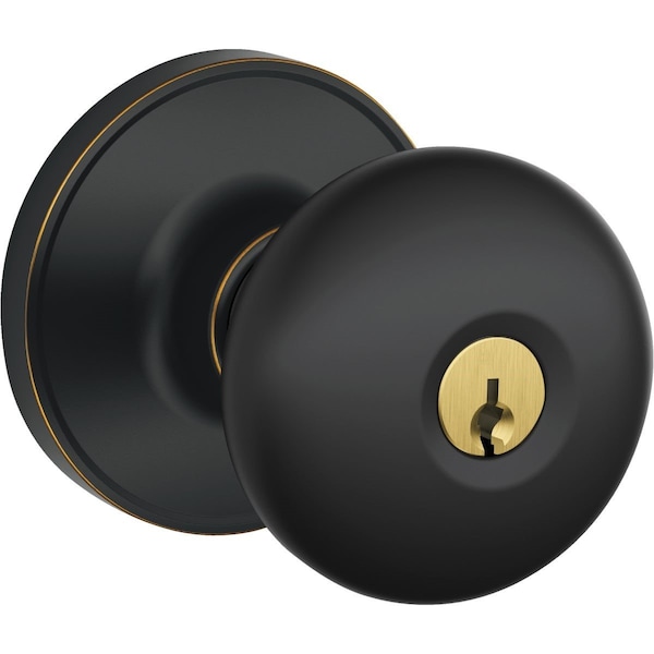Dexter By Schlage Stratus Aged Bronze Entry Door Knob Lockset - J54VSTR716